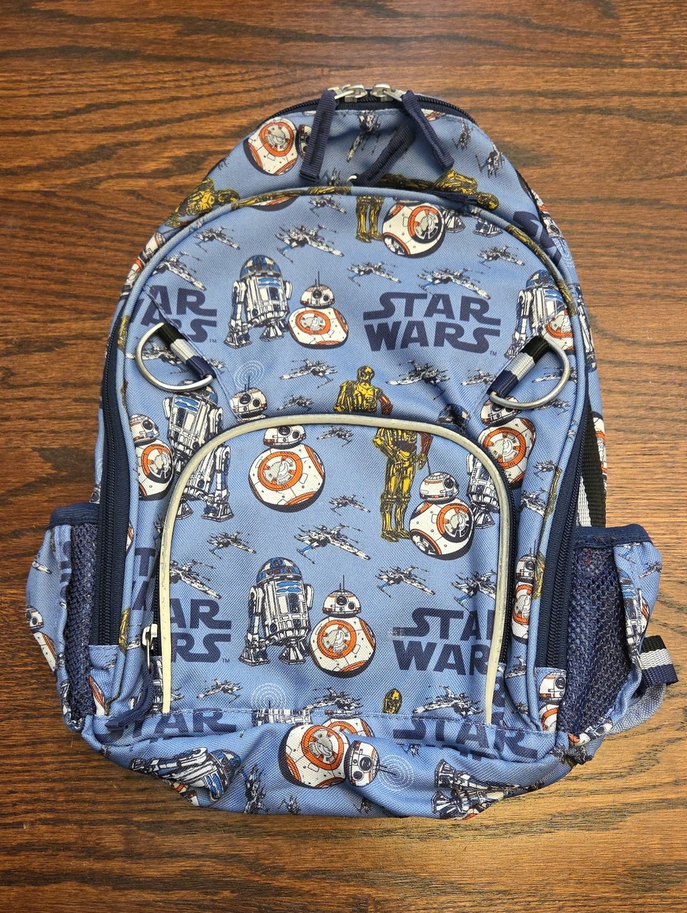 Pottery Barn Kids Star Wars Backpack - Blue Droid Print